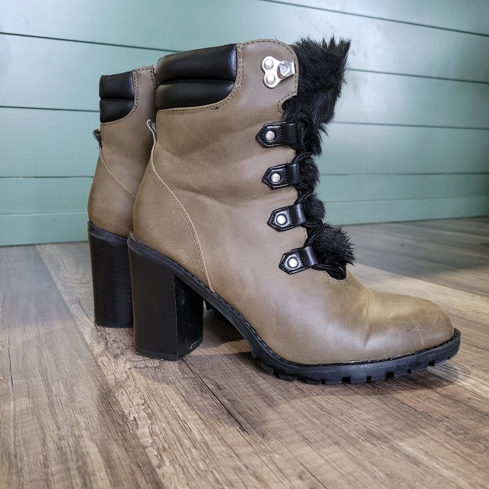 Parker & Sky Heeled Vegan Leather Booties